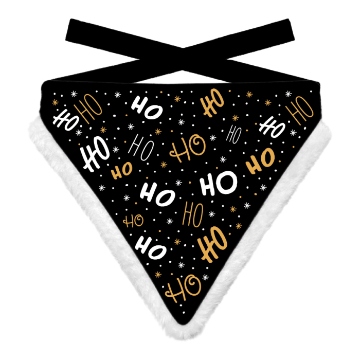 Plentygifts Bandana Xmas Ho Ho Dog, schwarz |L