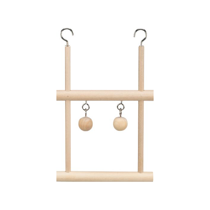 Trixie Trapezschaukel, doppelt, Holz - 12 × 20 cm | Schaukel für Vogelkäfige