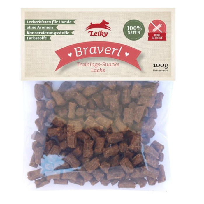 Leiky Braverl Lachs 100g | Hundegoodie