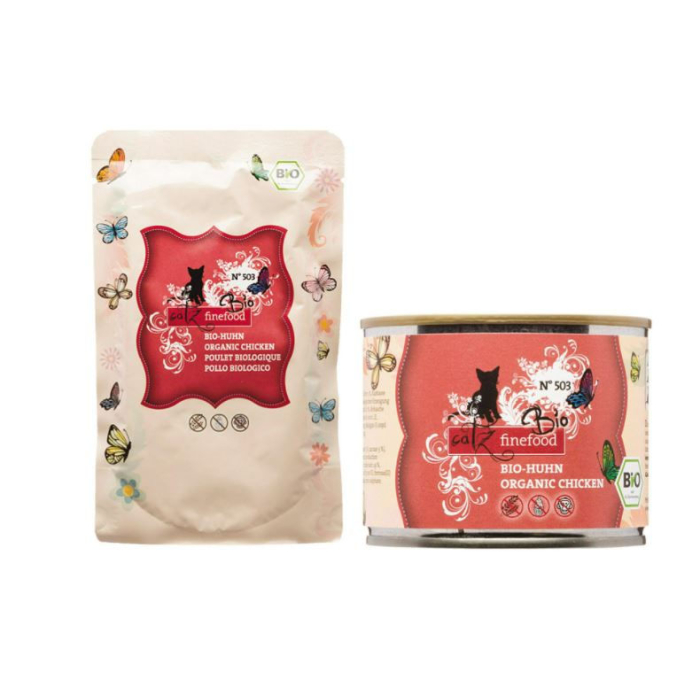 ‌DE catz finefood Bio Huhn No. 503 | Nassfutter für Katze