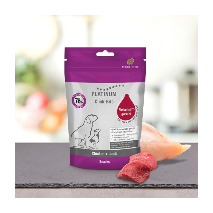 PLATINUM Click-Bits Chicken+Lamb - 150g