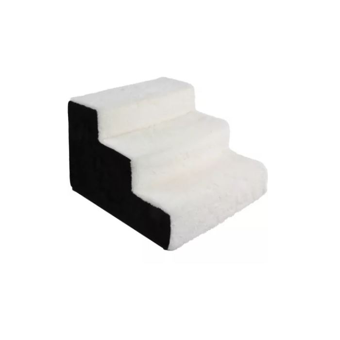 Pawise Hundetreppe "Doggy Step" schwarz-weiss - 35x45x30cm