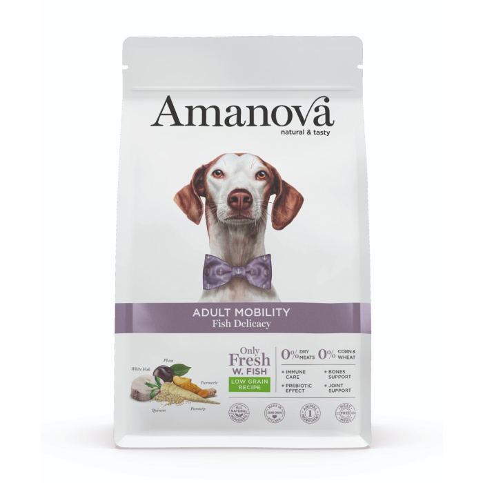 Amanova Dog Adult Mobility - Fish Delicacy Low Grain - Weisser Fisch