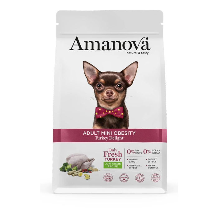 Amanova Dog Adult Mini Obesity - Turkey Delight Low Grain - Truthahn