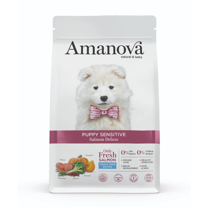 PV Amanova Puppy Sensitive - Salmon Deluxe Grain Free - Saumon 