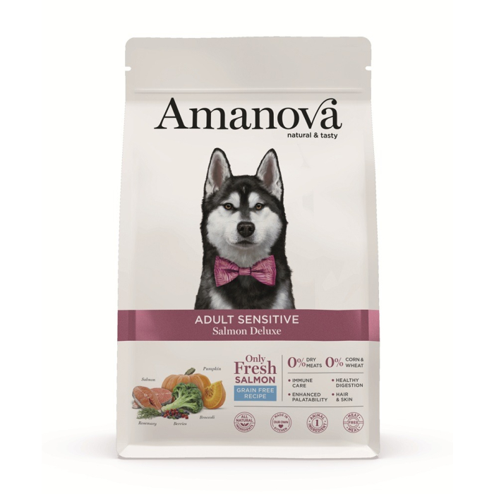 Amanova Dog Adult Sensitive - Salmon Deluxe Grain Free - Lachs