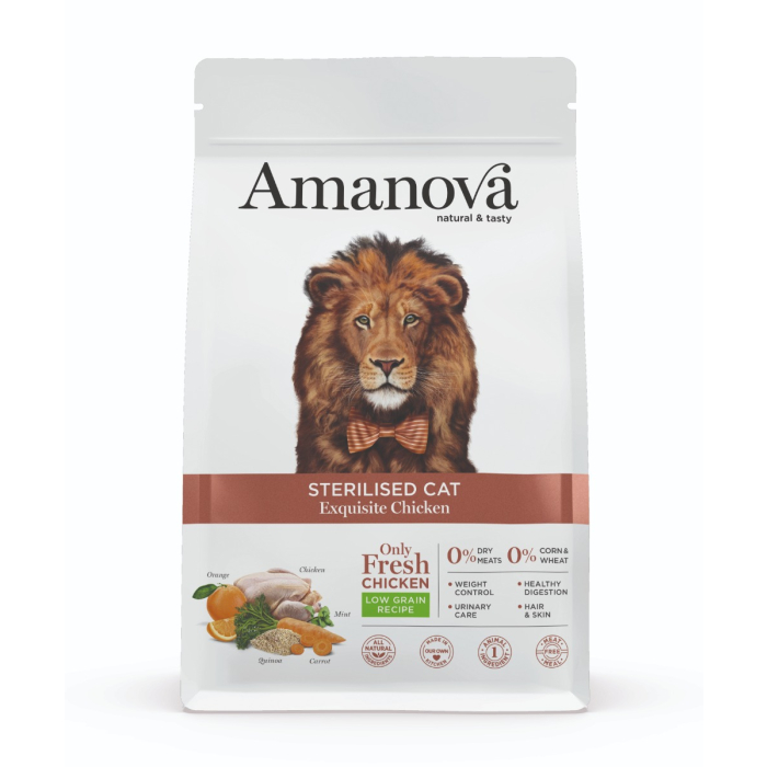Amanova Cat Adult Sterilised - Exquisite Chicken Low Grain - Huhn