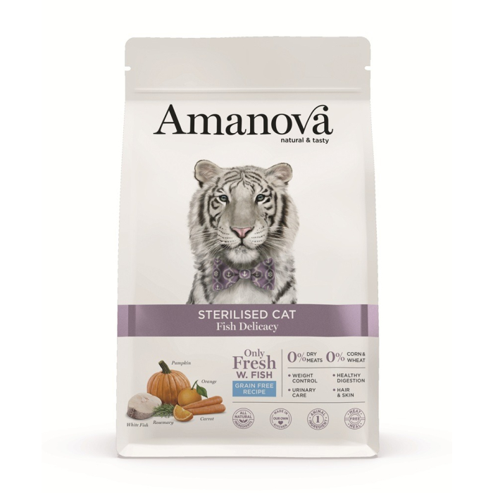 Amanova Cat Adult Sterilised - Fish Delicacy Grain Free - Fisch Delikatesse
