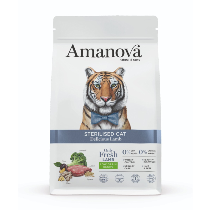 Amanova Cat Adult Sterilised - Delicious Lamb Low Grain - Lamm