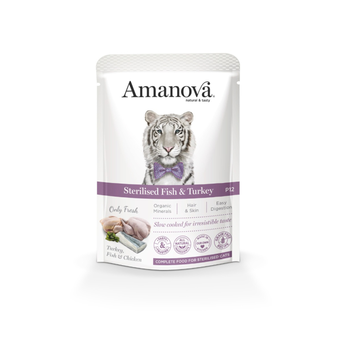 Amanova Cat Adult Sterilised - Fish & Turkey Grain Free - Surimi und Truthahn