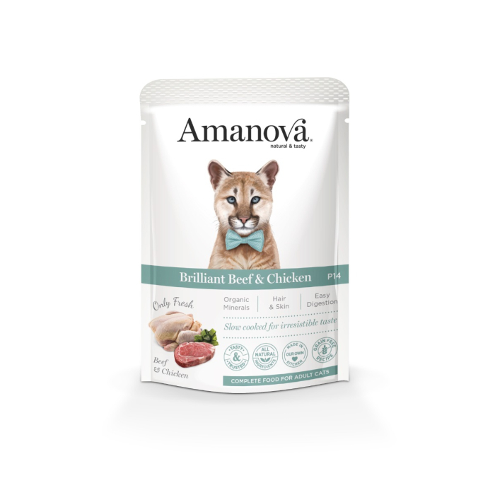 Amanova Cat Adult - Brilliant Beef & Chicken Grain Free - Rind & Huhn