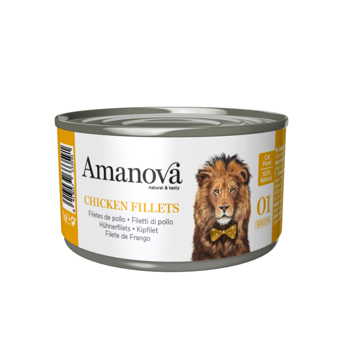 Amanova Cat Adult - Chicken Fillets Grain Free - Huhn - Bouillon