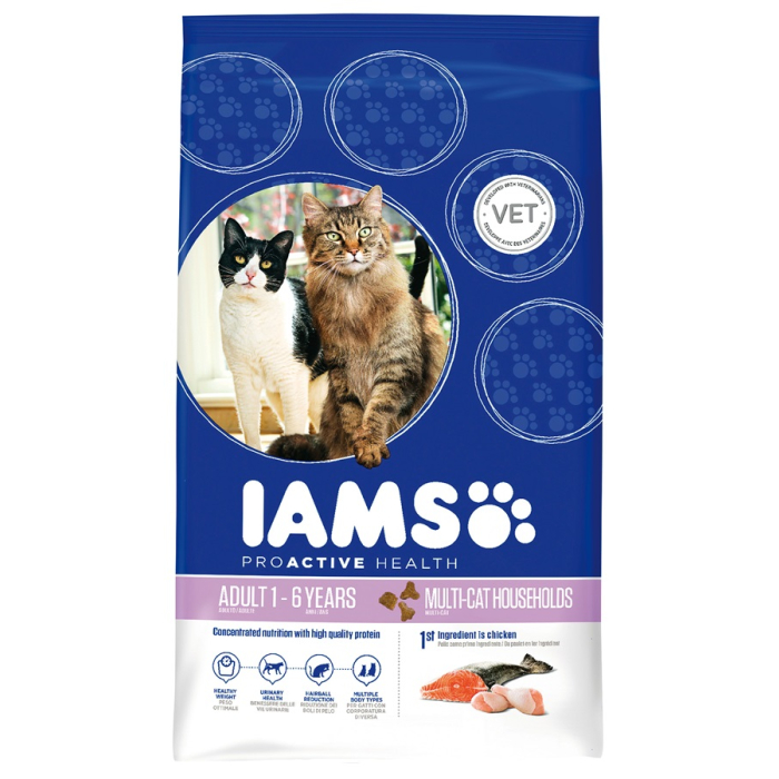 IAMS Multi-Cat All Ages, Chicken + Salmon - 15 kg