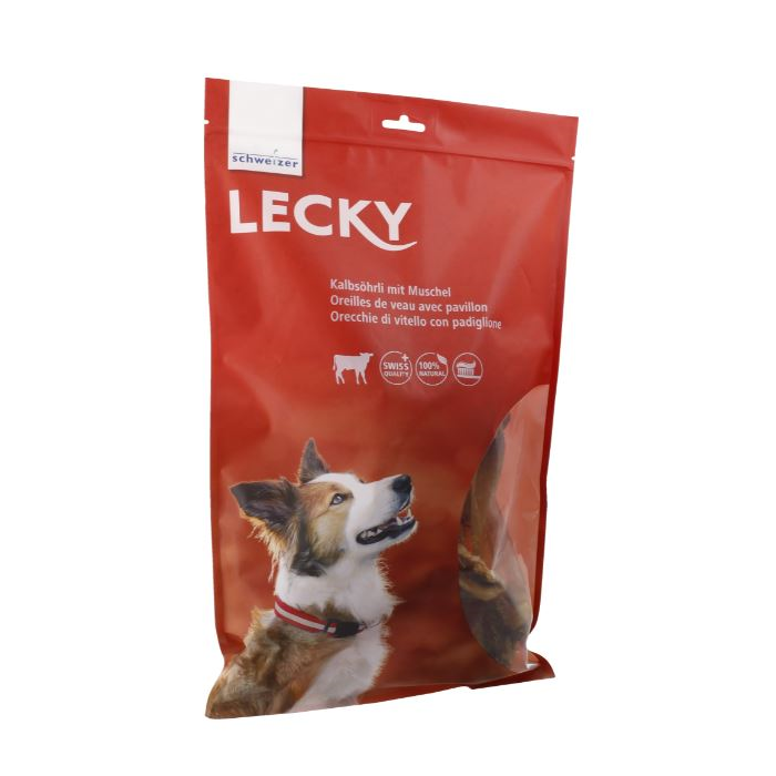 LECKY Kalbsöhrli mit Muschel | Kauartikel