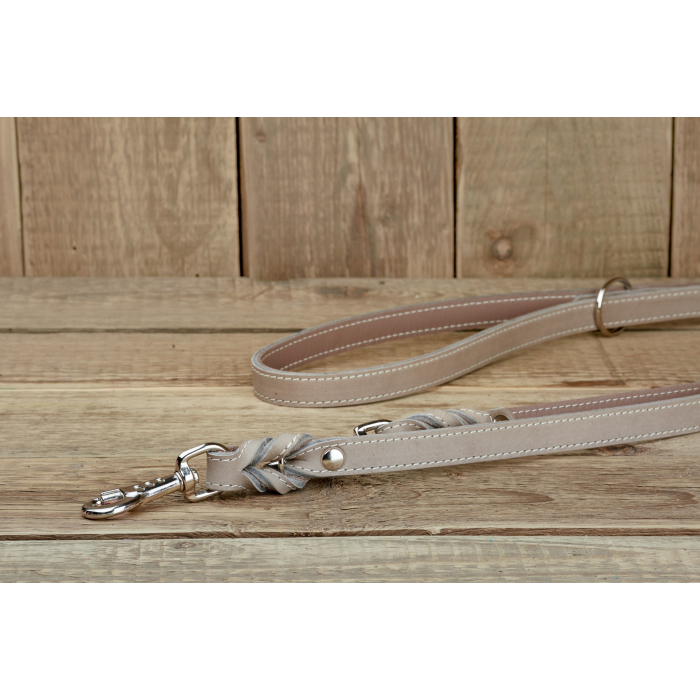 Maul Lederleine "Premium" verstellbar, taupe 
