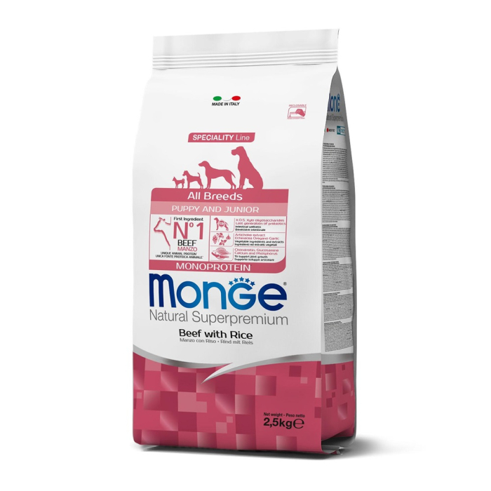 Monge Speciality Line Puppy+Junior ALL BREEDS Monoprotein - Rind