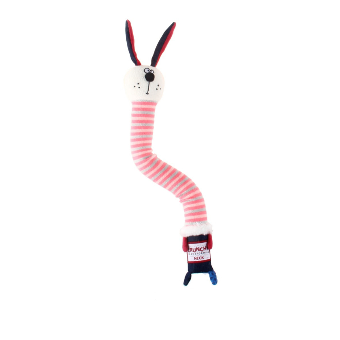 JS GiGwi Crunchy Neck, Hase, mit Quieker, 38 cm | Hundespielzeug