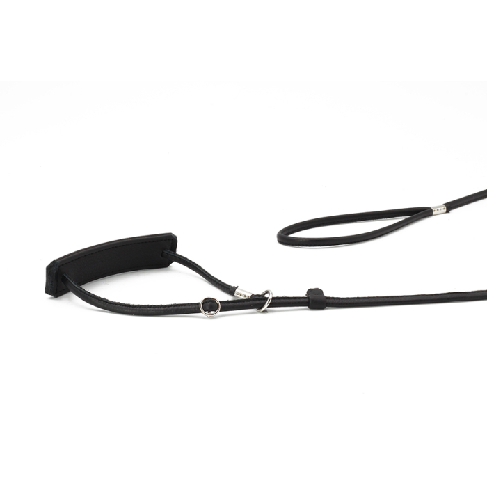 Maul Showleine mit Kehlkopfschutz, verstellbar, 1.2m/6mm