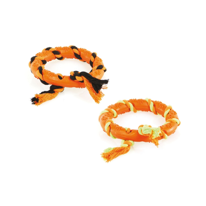 swisspet Spielring Jowa, orange/schwarz od. gelb Ø15 cm