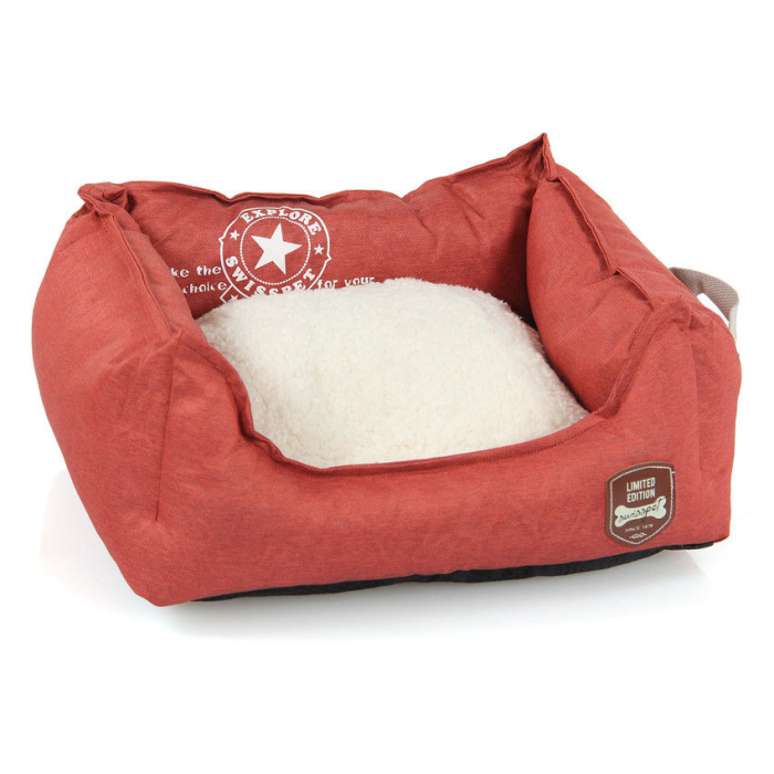 swisspet Hunde- & Katzenbett Denim, rot