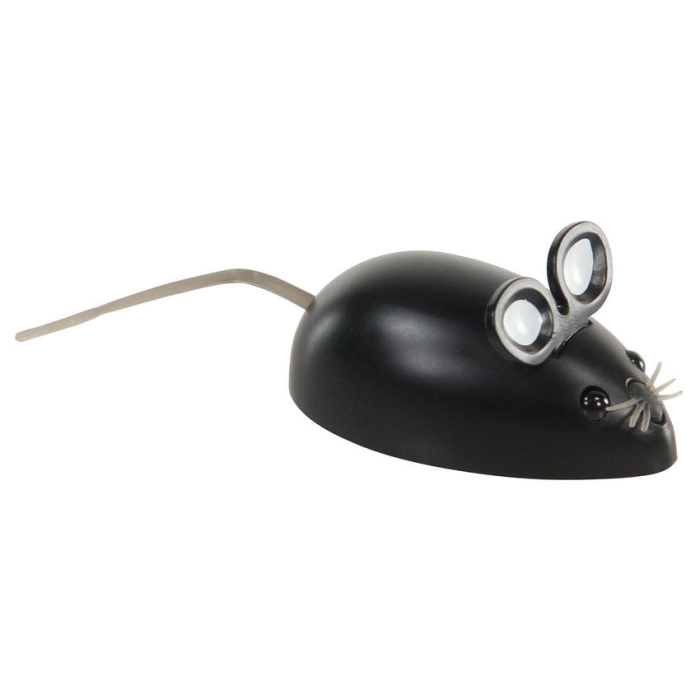 swisspet Katzenspielzeug Robot-Maus, transparent schwarz - 10.5cm