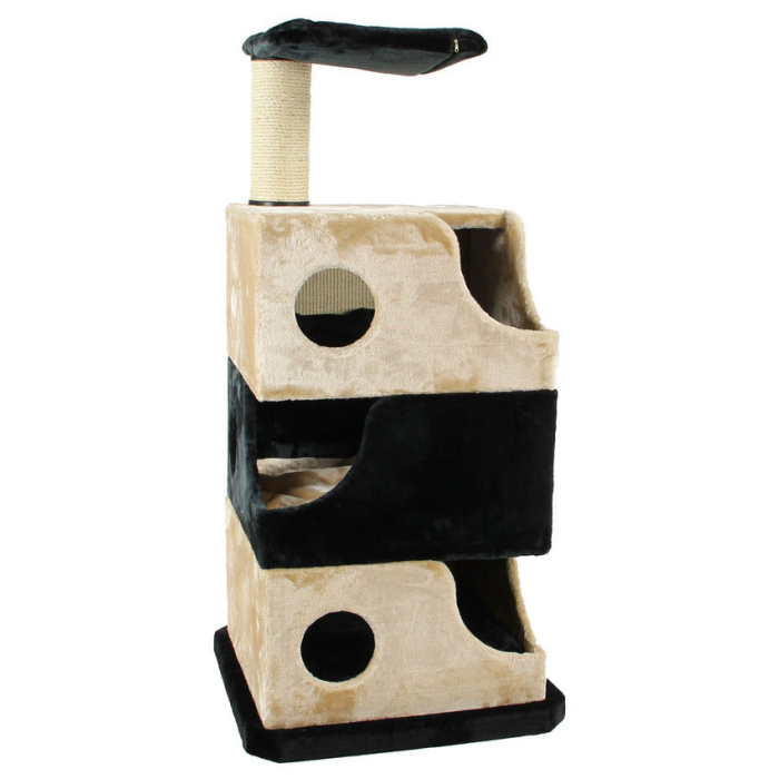 swisspet Wohnturm Sumatra für Katzen, schwarz/beige