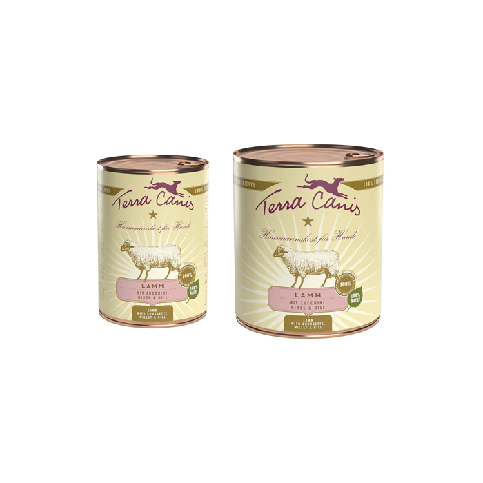 Terra Canis Menü Classic Lamm mit Zucchini, Hirse und Dill 