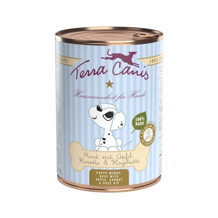 Terra Canis Welpen-Menü Rind mit Apfel, Karotte und Hagebutte