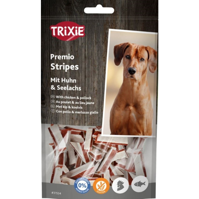 Trixie PREMIO Hühnchen + Seelachs, light - 75 g | glutenfreier Snack