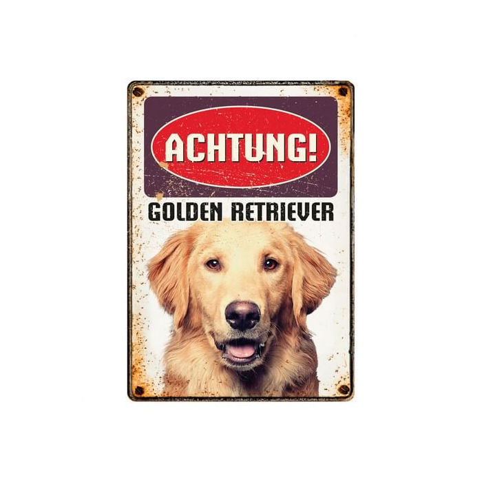 Warnschild "Achtung Golden Retriever", 21x15cm