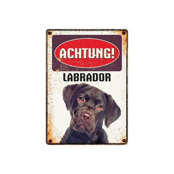 Warnschild "Achtung Labrador", 21x15cm