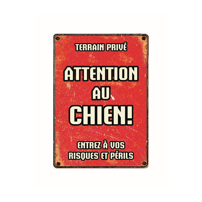 Warnschild Attention! Entrez à vos risques!