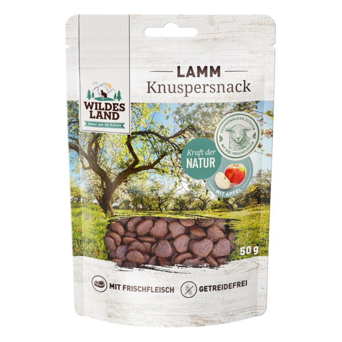 Wildes Land Feline Knuspersnack Lamm