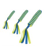Pawise "Braided Stick" mit Seil, blau-gelb | Für Hunde