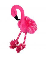 Pawise Flamingo mit Seilbeinen, pink | Für Hunde