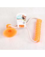 Pawise "Play+Chew" Hantel mit Saugnapf, orange - 36 cm | Hundespielzeug