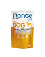 DE Monge Grill Dog Grain Free Adult - Huhn + Truthahn, 24x100g | Hunde-Nassfutter