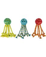Pawise "Play-n-Tug" Seil-Ball-Oktopus, assortiert