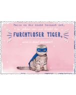 HR Umschlagkarte quer "Furchtloser Tiger" 12 x 17cm