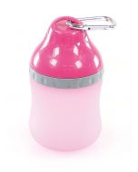 swisspet Silikon Reise-Wasserflasche, rund, pink
