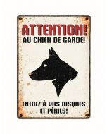 Warnschild "Attention au chien de garde", 21x15cm