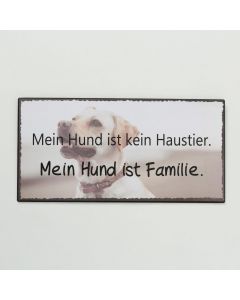 BO Blechschild "Mein Hund" beige 40 x 20 cm