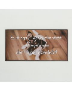 BO Blechschild "Hauptsache" braun 40 x 20 cm