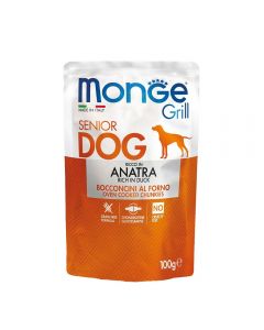 DE Monge Grill Dog Grain Free Senior - Ente, 24x100g | Hunde-Nassfutter