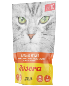 Josera Paté Huhn mit Spinat - 16 x 85 g | Nassfutter für Katzen