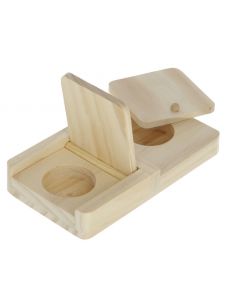 Kerbl Denk- und Lernspielzeug Snackbox, Holz - 21x11x3,5 cm | Für Kleintiere