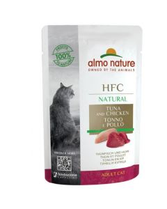 DE Almo HFC Natural Adult, im Beutel - 24x55g | Ergänzungsfuttermittel für Katzen