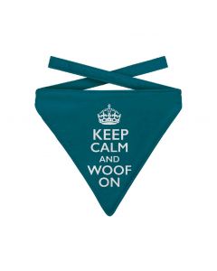 Bandana für Hunde "Keep Calm", petrol | medium