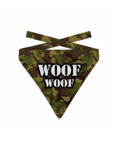 Bandana für Hunde "Woof Army", camouflage | medium