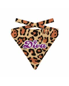 Bandana für Katzen "Diva", Leopard